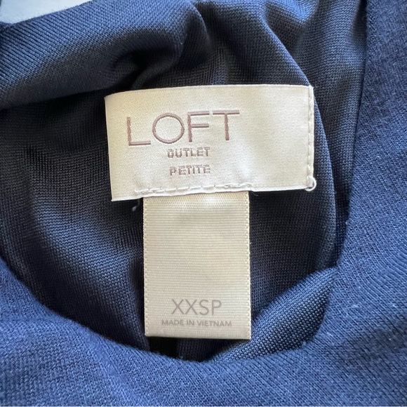 Loft Outlet Blue and White Striped Dress, Extra Extra Small Petite - Picture 8 of 9